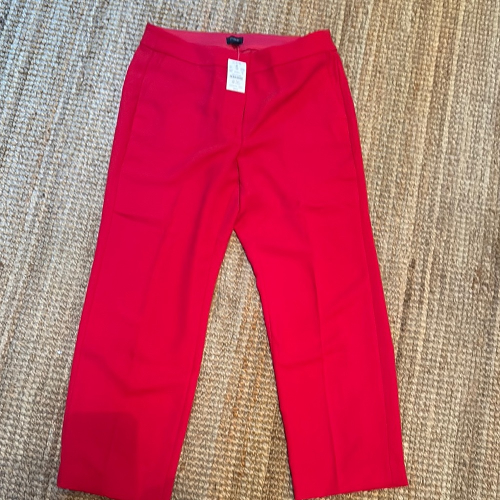 J. Crew Bold Scarlet Trousers
